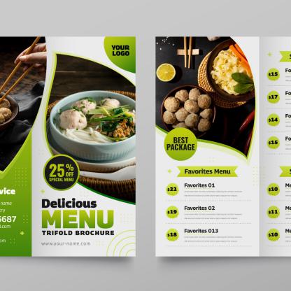 Mise en page dépliant trois volets